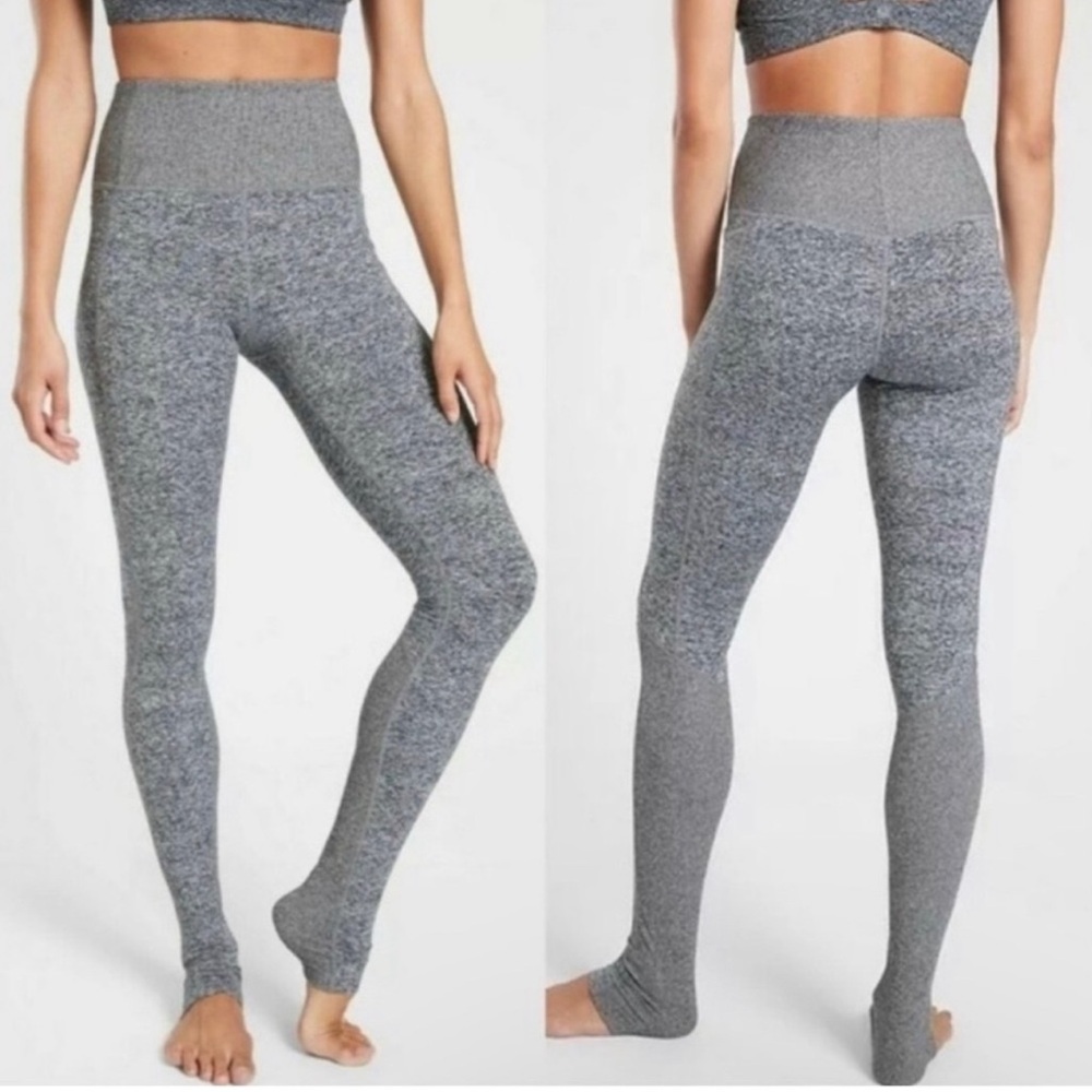 4. ATHLETA Exhale Stash Pocket Heel Tight- S, Gray
